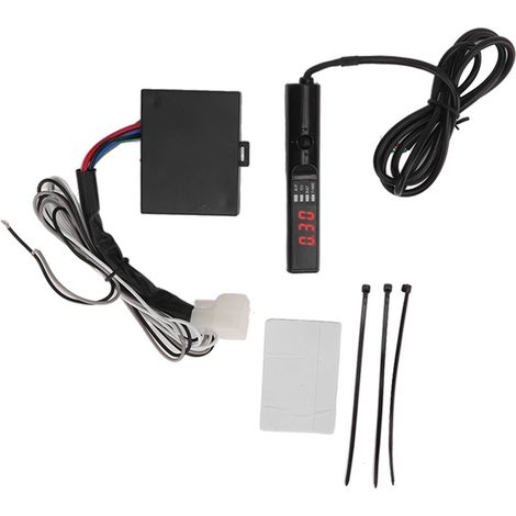 GARRYFIZH Minuteur turbo automatique 12V avec temporisateur de démarrage à l'arrêt et affichage numérique LED pour voiture (voyant rouge) (1/5)