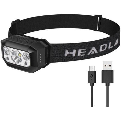 Rechargeable LED Headlamp Red White Blue Green Super Frontal 9 Modes 630 lumen Waterproof Be applicable (1/5)