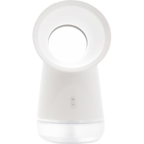Tischventilator 3-in-1, blattloser Ventilator mit Nachtlicht/Luftbefeuchter, kleiner Tischventilator, Luftkühler, 3-stufig einstellbar für Büro und Schlafzimmer