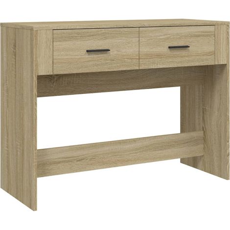 Table console，Table d'appoint，Bout de canapé，Meuble d'entrée Chêne sonoma 100x39x75 cm Bois d'ingénierie