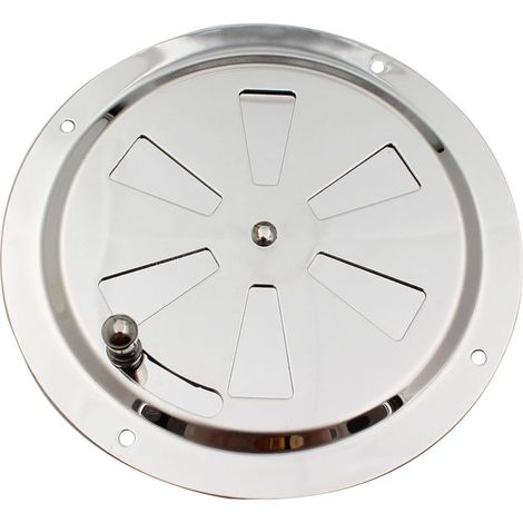 1Pcs Grille D'aération Ronde, 125 mm Grille de Ventilation Rond en Acier INOX Grille d'aération Conduit Moustiquaire Grille D'évacuation Air Entrant Air Evacué Ventilation Volets Réglables (1/4)
