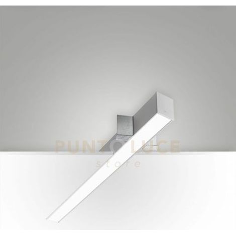 TURNER INCASSO A RASO ALLUMINIO 29W 3000K 3470LM OPALE IP40 100CM