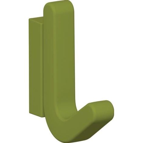 Gancho  individual  Ser.477  mate,  elástico  Ku.(TPU)  74  verde  manzana  H.68mm  HEWI (1/2)