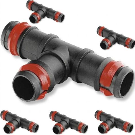 Pack 300 Te Riego por Goteo 20mm Anilla de Seguridad Te conector tuberia 20 mm Te Goteo para Manguera de Riego 20 mm (1/5)