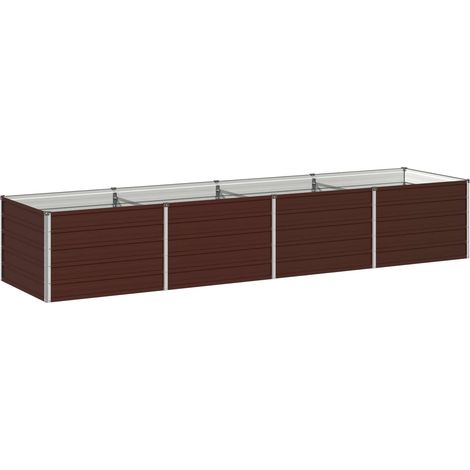 vidaXL Cama de Jardín Elevada Marrón 320 x 80 x 55 cm (1/2)