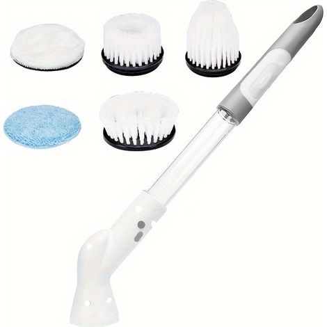 Kit de brosse de nettoyage électrique sans fil 5 pièces—Performance de nettoyage puissante (350/4000 tr/min),compatible charge USB-C