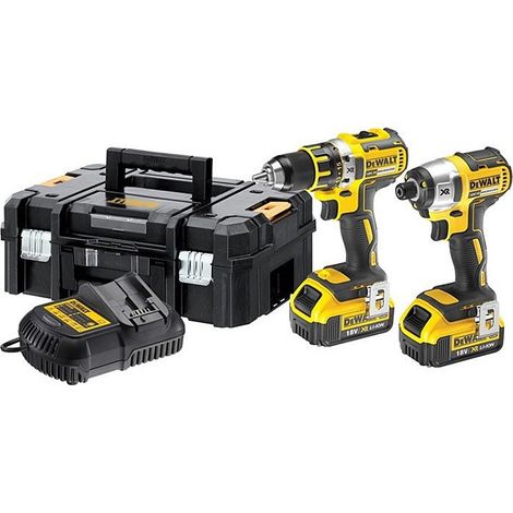 DeWalt DCK259M2T 18v Brushless Twin Pack 2x4.0Ah Li-Ion Batteries (1/5)