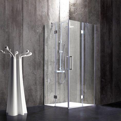 Mampara De Ducha 90X90 En Cristal De 6 Mm Sin Marco  London