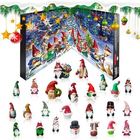 Calendrier de l'Avent Gnome - Compte à rebours de Noël de 24 jours pour enfants et adultes (1/5)
