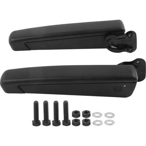 Paire d'accoudoirs de siège réglables pour voiture, éponge en PU résistante aux chocs, noire universelle pour Automobiles et camions (1/5)