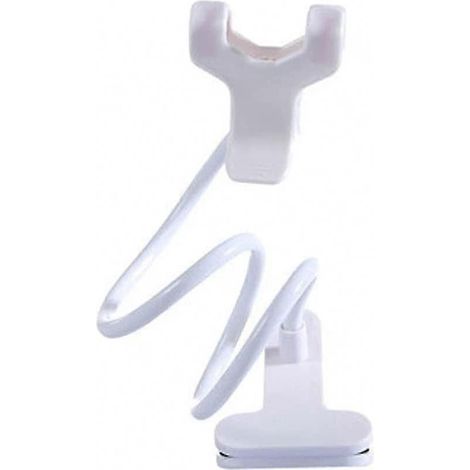 Support universel pour téléphone à col de cygne avec clip, support portable et flexible, bras longs, rotation réglable à 360°, robuste (blanc) (1/5)