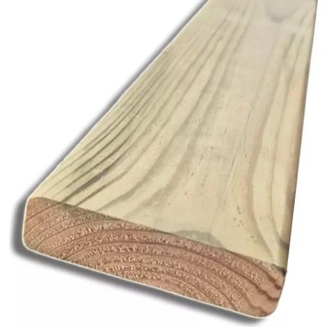 Listello in Pino Impregnato da 200 cm, Sezione 90x23 mm – per Strutture, Pavimenti da Esterno e Interno (1/4)