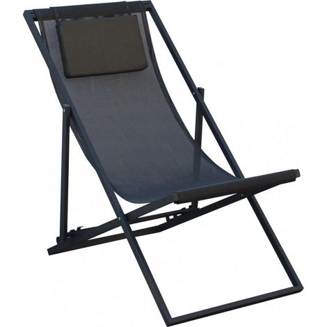 Sdraio Avana 97x52x76 h cm in Textilene Antracite (1/4)