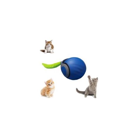 Balle De Jouet pour Chat à Déplacement Automatique 2026, Balle Intelligente Rechargeable par USB, Réglage à Deux Vitesses，pour Chats De Tous âges Convient (Bleu) (1/5)