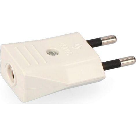 Clavija 10a 250v 4mm blanca (envasada) edm (1/2)