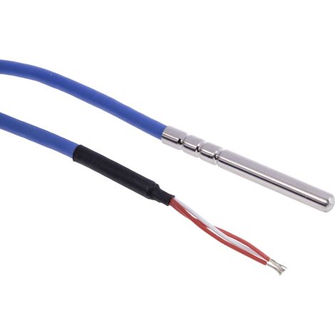 Capteur RTD PT100 RS PRO, Ø 6mm, L.60mm + 2.5m, +200°C max, Câble ( Prix pour 1 )