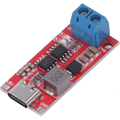 Module élévateur de tension pour batterie au lithium avec interface de type C, pour protection DC 3-6 V 4 A (1/5)