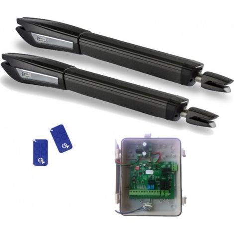 Kit Motorisation Portail Battant Automatisme EA BJ624 24 V - Maxi 300 kg 3m par battant, Course 600mm, 80 W, Ouverture maxi 120° (1/5)