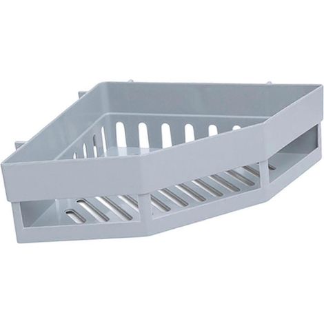 Étagère d'angle de salle de bain blanche-Grey (1/5)
