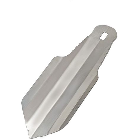 Mini pala de titanio para jardín, pala portátil para acampar, accesorios para acampar, jardinería ultraligera para exteriores, camping (plateada) (1/5)