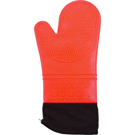Professionelle, hitzebeständige Silikon-Küchenhandschuhe für Pizza (rot)