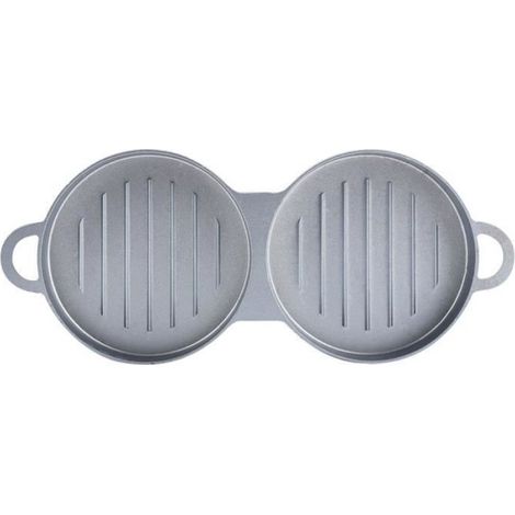 Moule de presse à hamburger, presse-hamburger double antiadhésif en alliage d'aluminium 12cm outils de cuisine pour boeuf / (1/4)