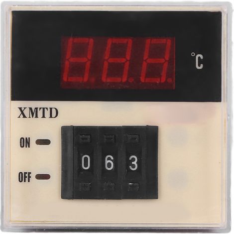 Contrôleur de température numérique de type E, thermostat réglable en ABS pour machines alimentaires, 0-999 °C, 220 V CA (1/5)