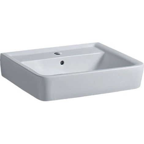 Lavabo Geberit RENOVA PLAN 600x480mm avec trou pour robinetavec trop plein blanc KT
