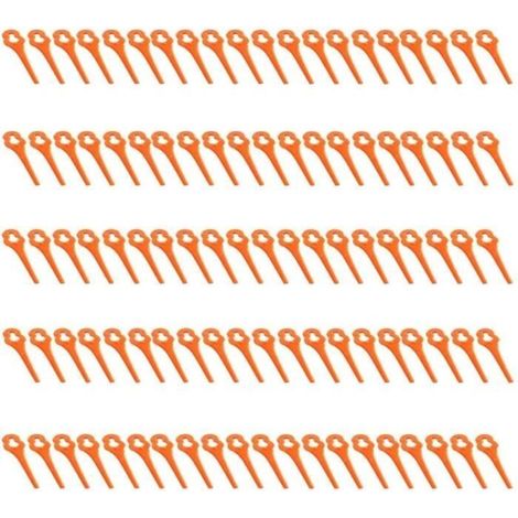 Lot de 100 Lames de Rechange en Plastique - pour Tondeuse à Batterie 20V FX-E1RT20 - Original A264