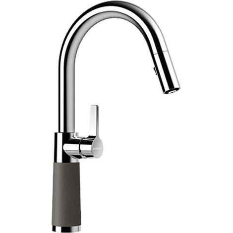 Schock Küchenarmatur SC-520 Chrom/Cristadur ausziehbarer Auslauf Green Line Dusk (1/3)