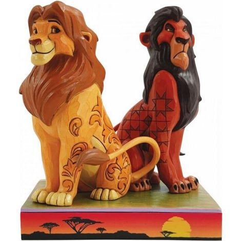 ENESCO, Figura decorativa El Rey León Simba y Scar de Disney
