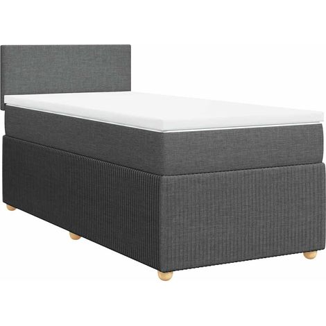 Maison Exclusive - Boxspringbett mit Matratze Dunkelgrau 90x190 c