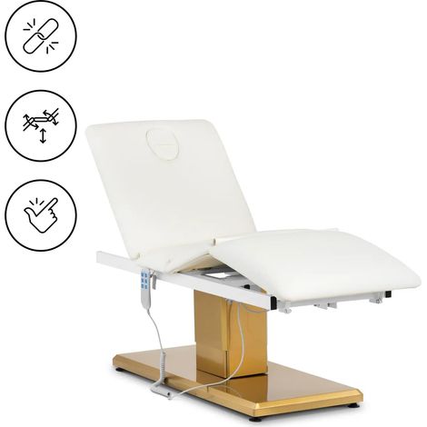 Sillón estético 150 kg 190 x 65 x 74 cm oro blanco 140008991 (1/5)