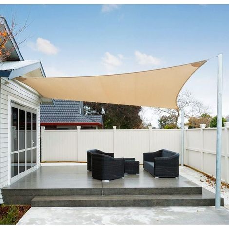 Toile d'ombrage rectangulaire imperméable Ulisem 2 x 3 m, protection UV, pour jardin, terrasse, sable (1/4)