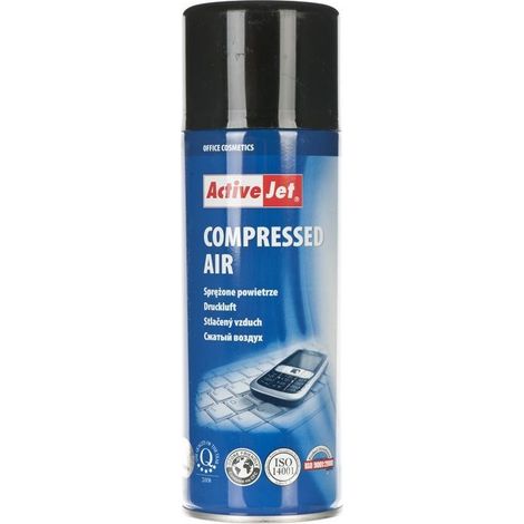 Activejet AOC-200 kit de limpieza para computadora Metal / plástico, Teléfono móvil/smartphone, PC, Impresora, Escáner Limpiador de aire comprimido para limpieza de equipos 400 ml (1/4)