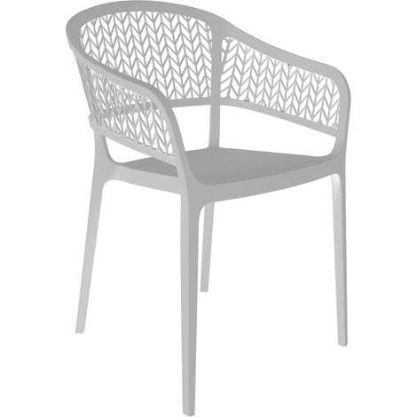 SHAF sillon saona blanco , Sillon saona blancaMarca ShafSilla de jardín sin cojín de polipropileno Saona blanca Medidas 78x 56x58 cm.