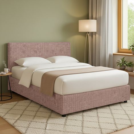 Cama Matrimonial Oxford, Desenfundable, Hecho en Italia, Rosa Antiguo (1/5)