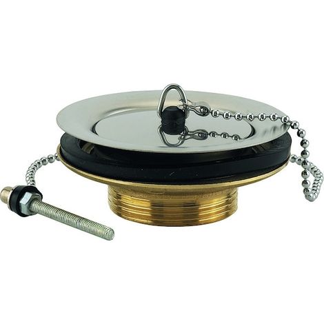 Bonde d’évier Laiton D60 70l/min avec bouchon-chaînette pour evier grès- VALENTIN - 00 352200 000 00