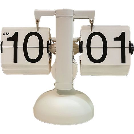 gerauschlose-mechanische-digitaluhr-mit-flip-funktion-mattwei-fur-wohnzimmer-oder-buro-einzelstander-prazises-und-stilvolles-tisch-oder-wanddesign (1/4)