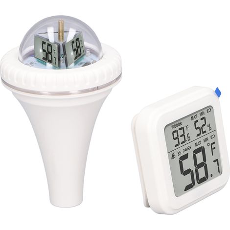 Kabelloses Poolthermometer, hochpräzise, mit Zeitaufzeichnung, wasserdicht, digitales Temperaturmessgerät (1/5)