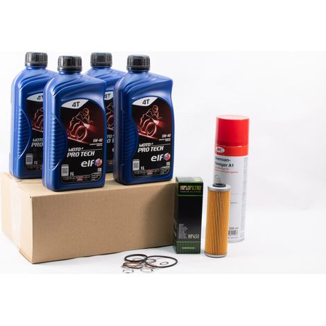 Kit Entretien Vidange Standard pour KTM Super Adventure 1290 de 2015 à 2024 - ELF MOTO 4 PRO TECH 5w40 4L