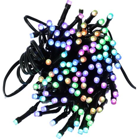 Ghirlanda 198 LED RGB con telecomando 8 FUNZIONI 500 cm LUCI COLORATE NATALIZIE