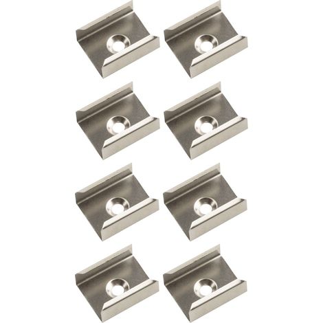 Cyclingcolors – 8x Clip de fixation pour profilé bandes LED 20mm – Support montage 16mm – Accessoire éclairage intérieur – Meuble salon chambre cuisine