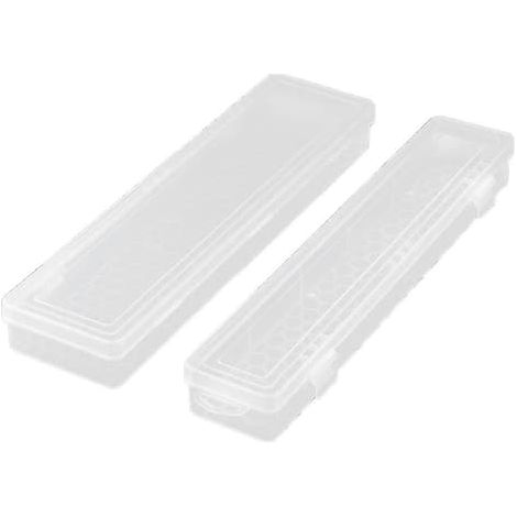 2 boîtes de rangement pour fer à souder, boîte en plastique transparent pour pièces, outils, brosse, craie (l+s) (1/5)