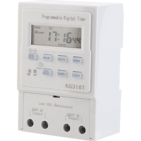 Interrupteur horaire numérique programmable 220V AC 1W 30A mini contrôleur de temporisation (1/5)