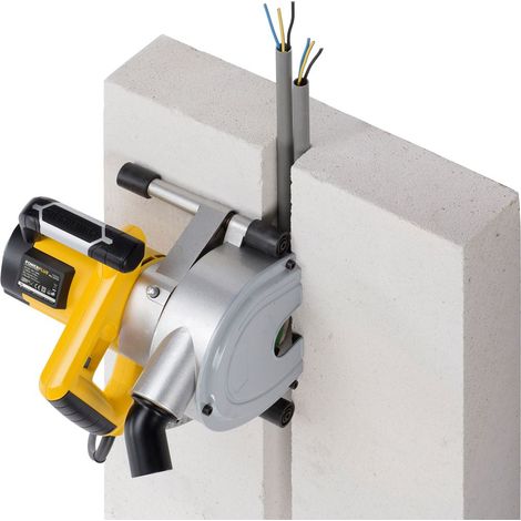 Ranuradora de Pared PowerPlus POWX0650 – 1800W, Corte 14–44 mm, Profundidad 45 mm y Discos de Diamante