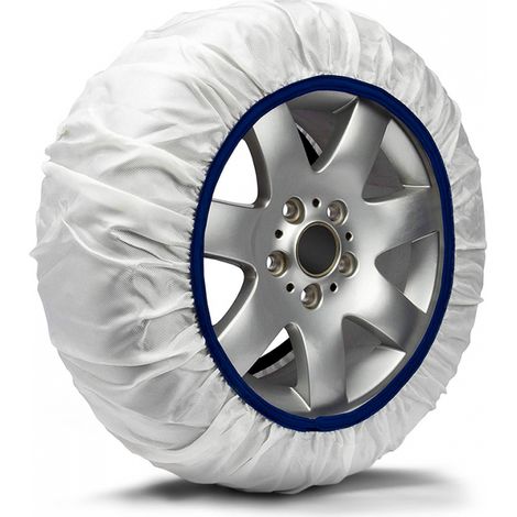 Calze Da Neve per Auto Omologate EN 16662-1 Modello Bianco Standard Misura M