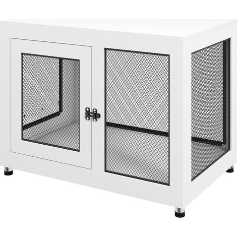 2-in-1 Dog Cage & Side Table,Two Doors, Cushion, for Large Dogs (1/5)