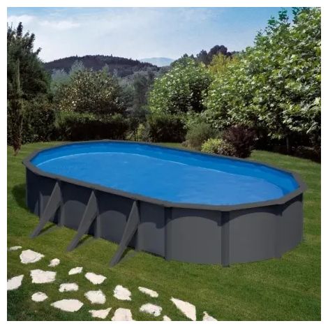 PISCINA GRE KITPROV7388GY PISCINAS GRE OVALADA ANTRACITA (1/5)