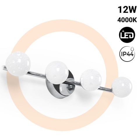Aplique LED Para Baño - Esferas Frontales - 12W - 4000K